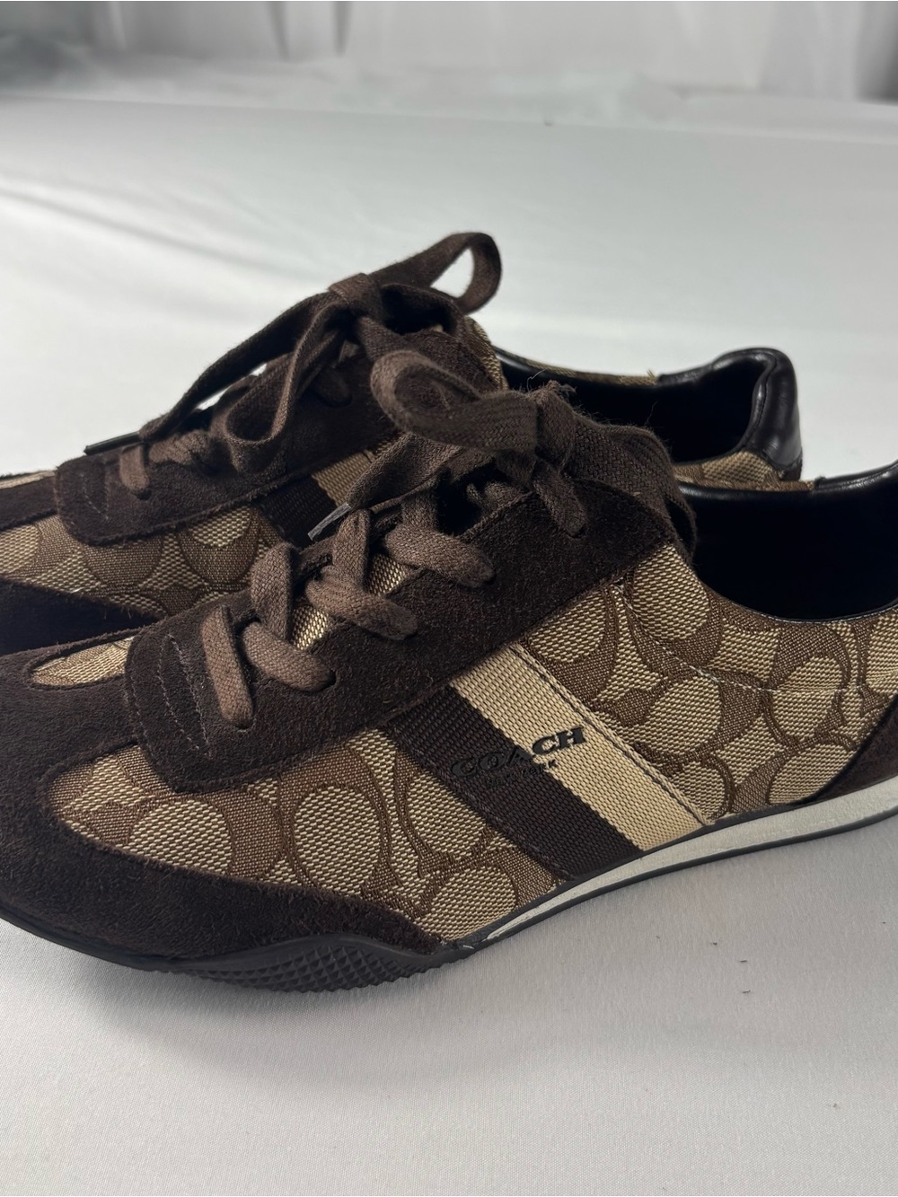 Coach Signature and C Brown Jacquard Sneakers Size 6.5 - Picture 16 of 16